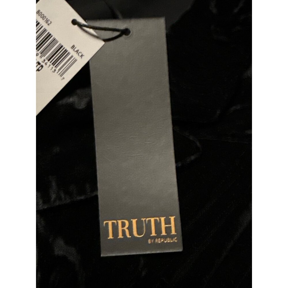Truth by Republic Women's Crush Velvet Black Blazer Size XS new with tag - Picture 5 of 5